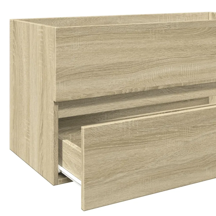 Armoire d'évier Chêne sonoma 90x38,5x45 cm Aggloméré - 8