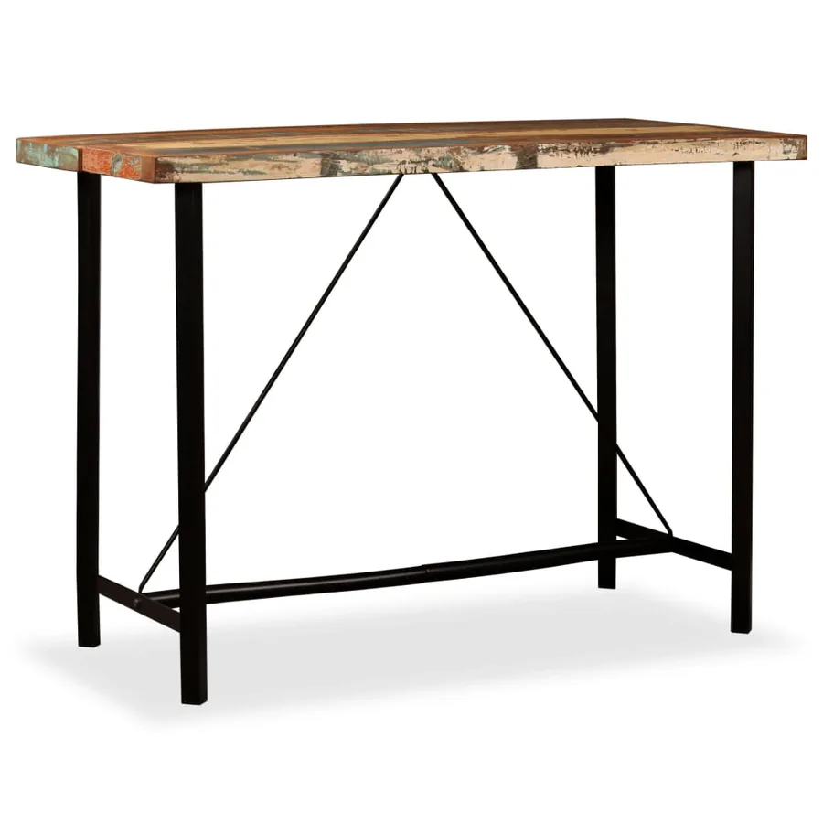 Table de bar Bois massif de récupération 150 x 70 x 107 cm - 10