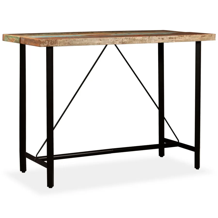 Table de bar Bois massif de récupération 150 x 70 x 107 cm - 12