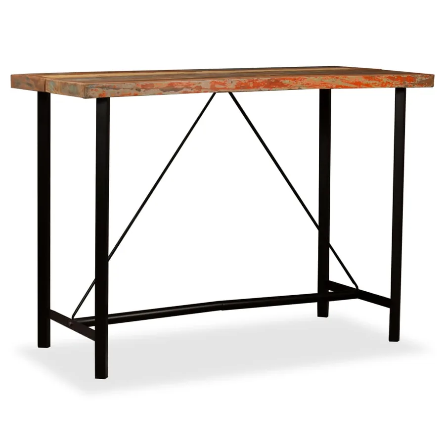 Table de bar Bois massif de récupération 150 x 70 x 107 cm - 9