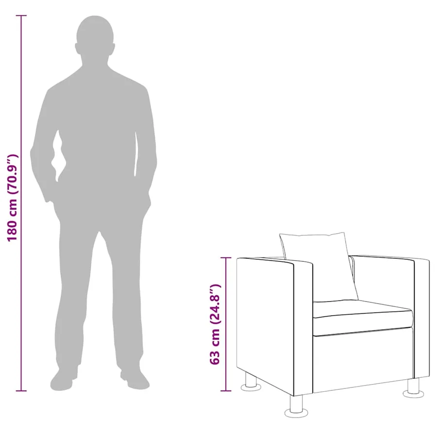 Fauteuil noir similicuir - 8