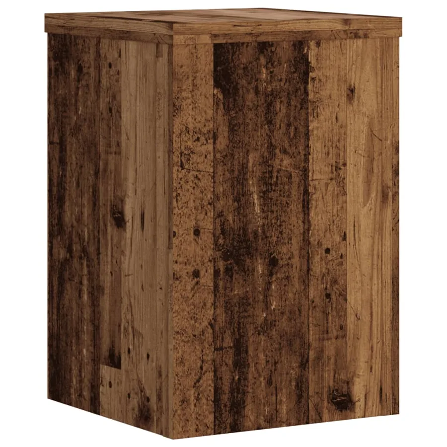 Supports pour plantes 2 pcs vieux bois bois d'ingénierie - 3
