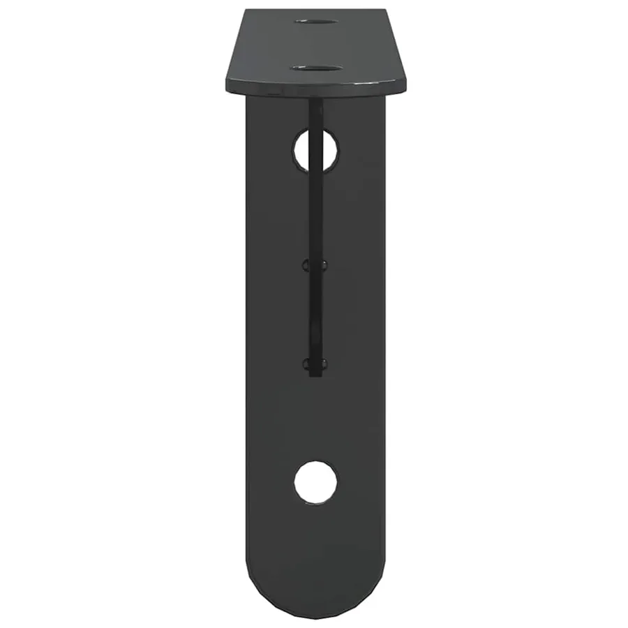 Supports d'étagères 4 pcs 15x2,5x11,5 cm noir acier inoxydable - 6