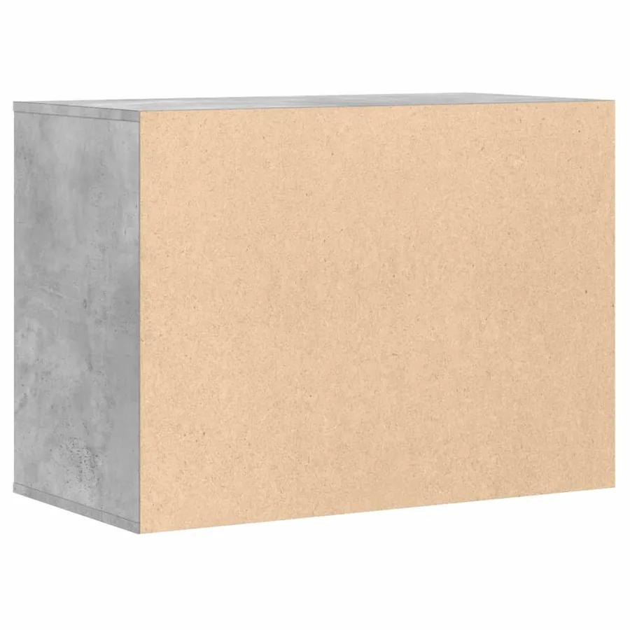 Commode d'angle gris béton 80x41x58 cm bois d'ingénierie - 6