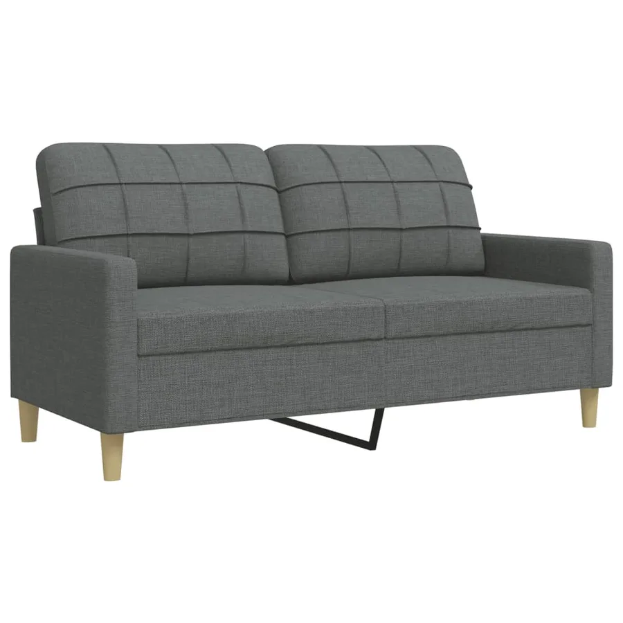 Ensemble de canapés 4 pcs avec repose-pied gris foncé tissu - 5