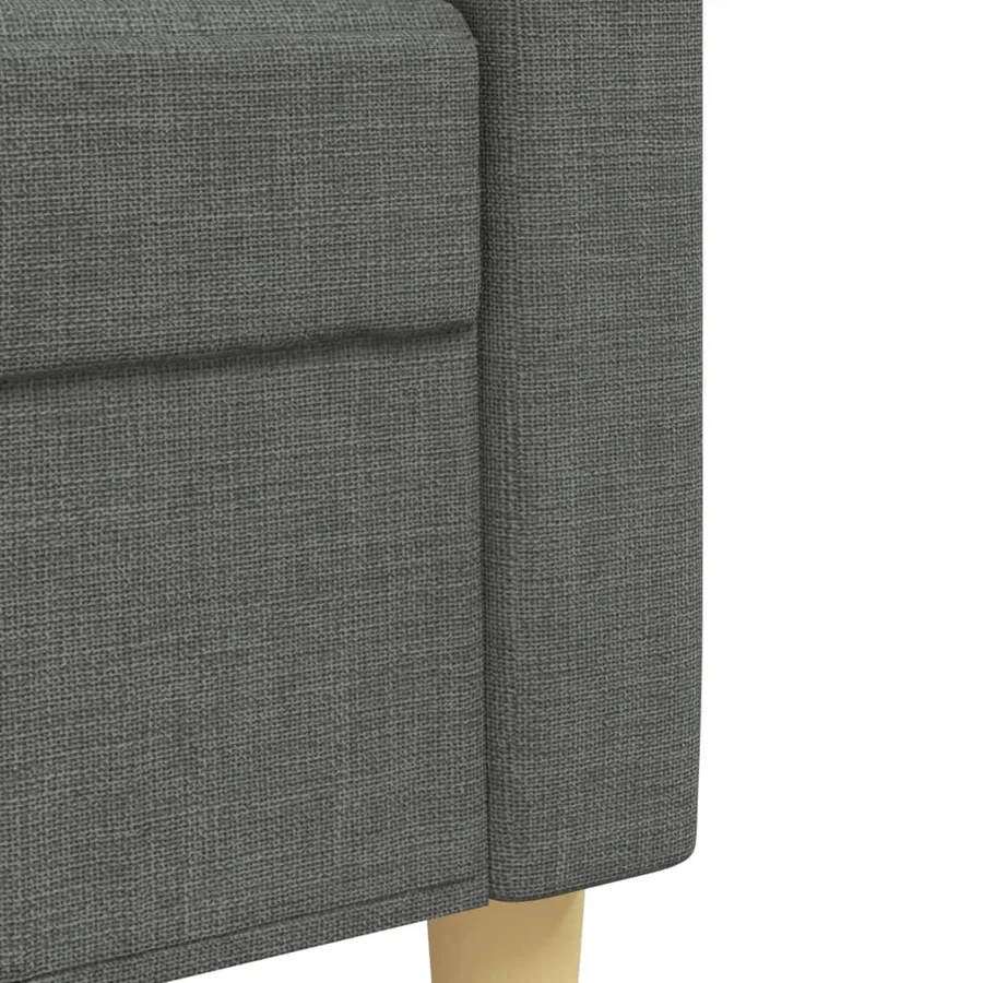 Ensemble de canapés 4 pcs avec repose-pied gris foncé tissu - 8