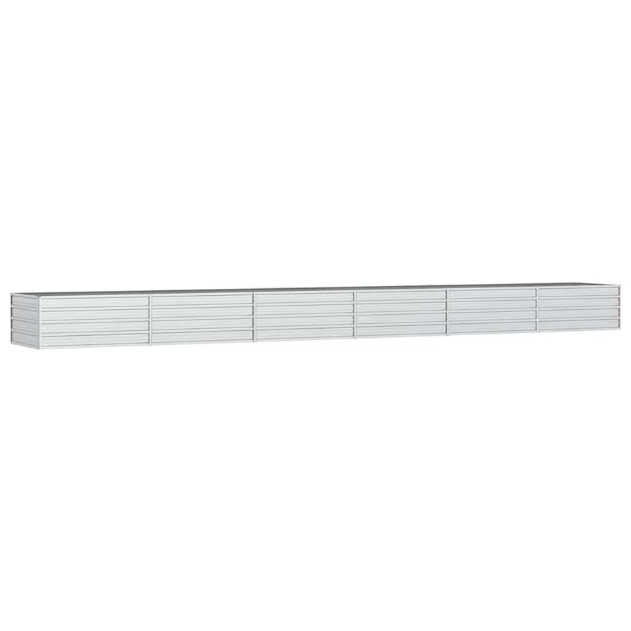 Lit surélevé de jardin 600x80x45 cm Acier galvanisé Argenté - 2