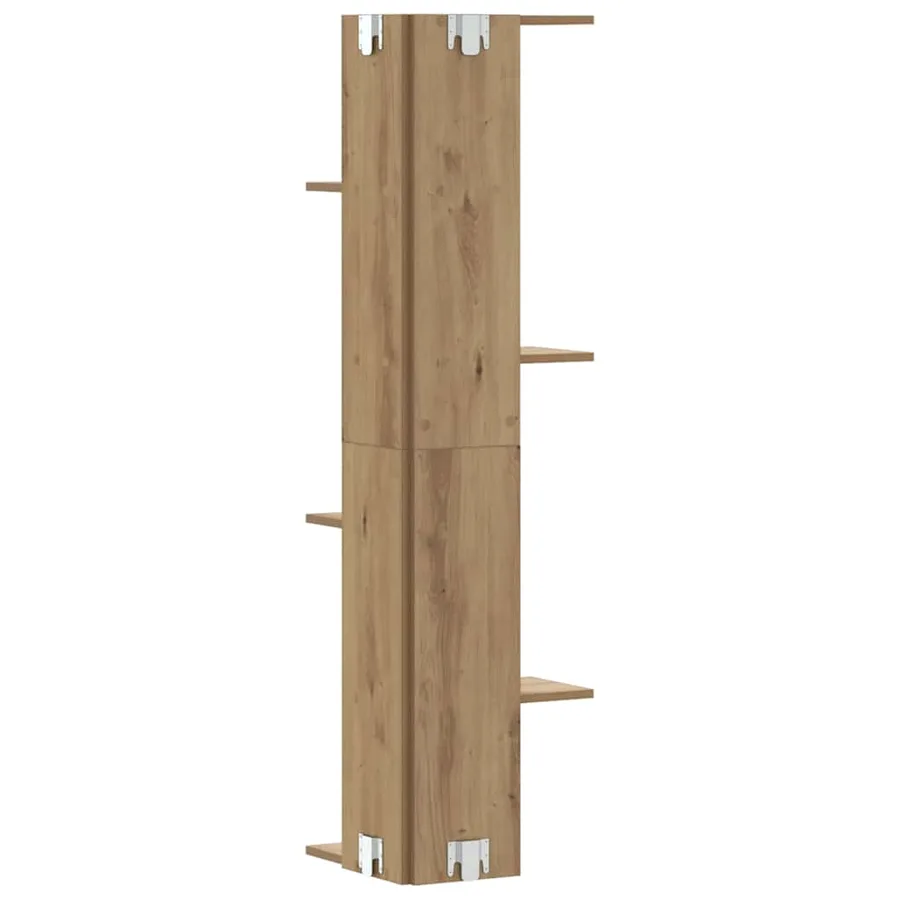 Étagère d'angle murale chêne artisanal bois d'ingénierie - 6