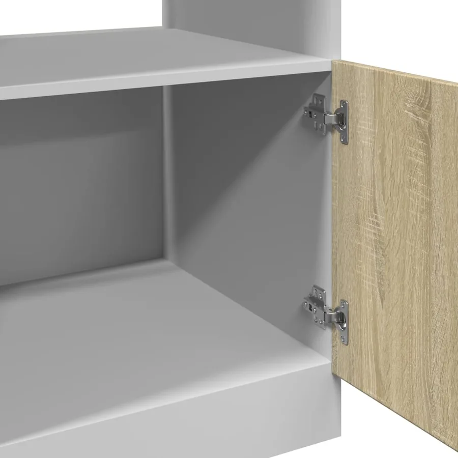 Meuble micro-ondes "Lyon" Chêne Sonoma 60 x 57 x 207 cm Bois d'ingénierie - 11