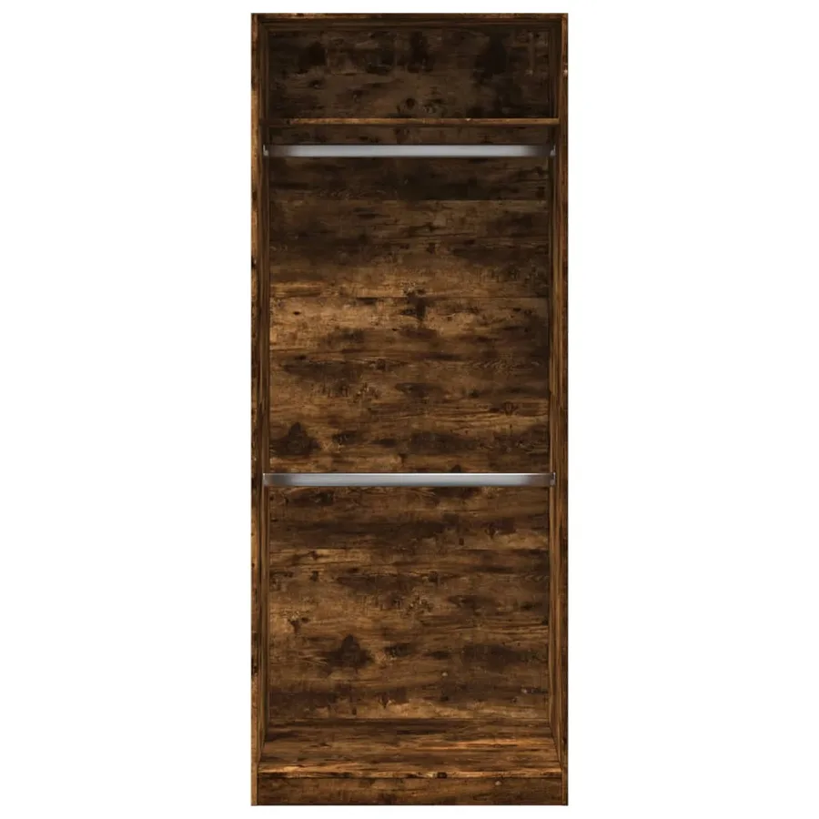 Garde-robe chêne fumé 80x50x200 cm bois d'ingénierie - 4