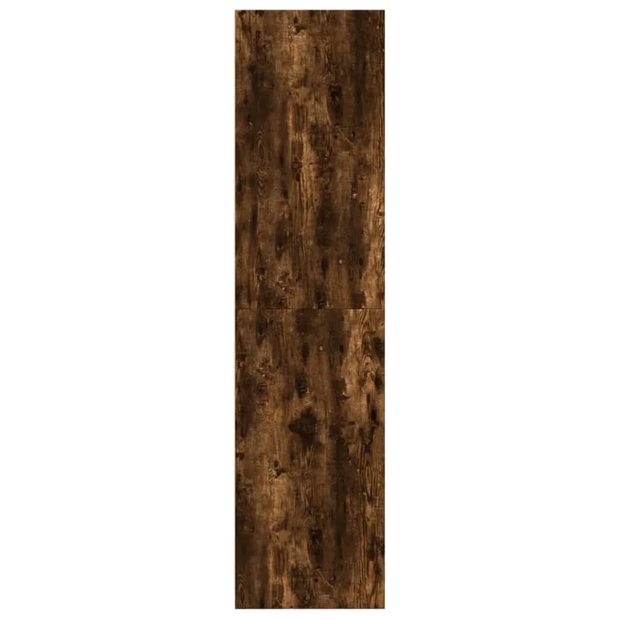 Garde-robe chêne fumé 80x50x200 cm bois d'ingénierie - 5