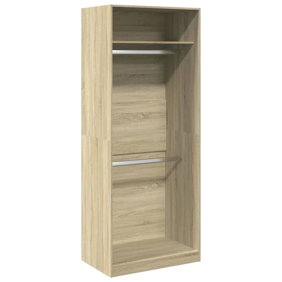 Garde-robe chêne sonoma 80x50x200 cm bois d'ingénierie - 2