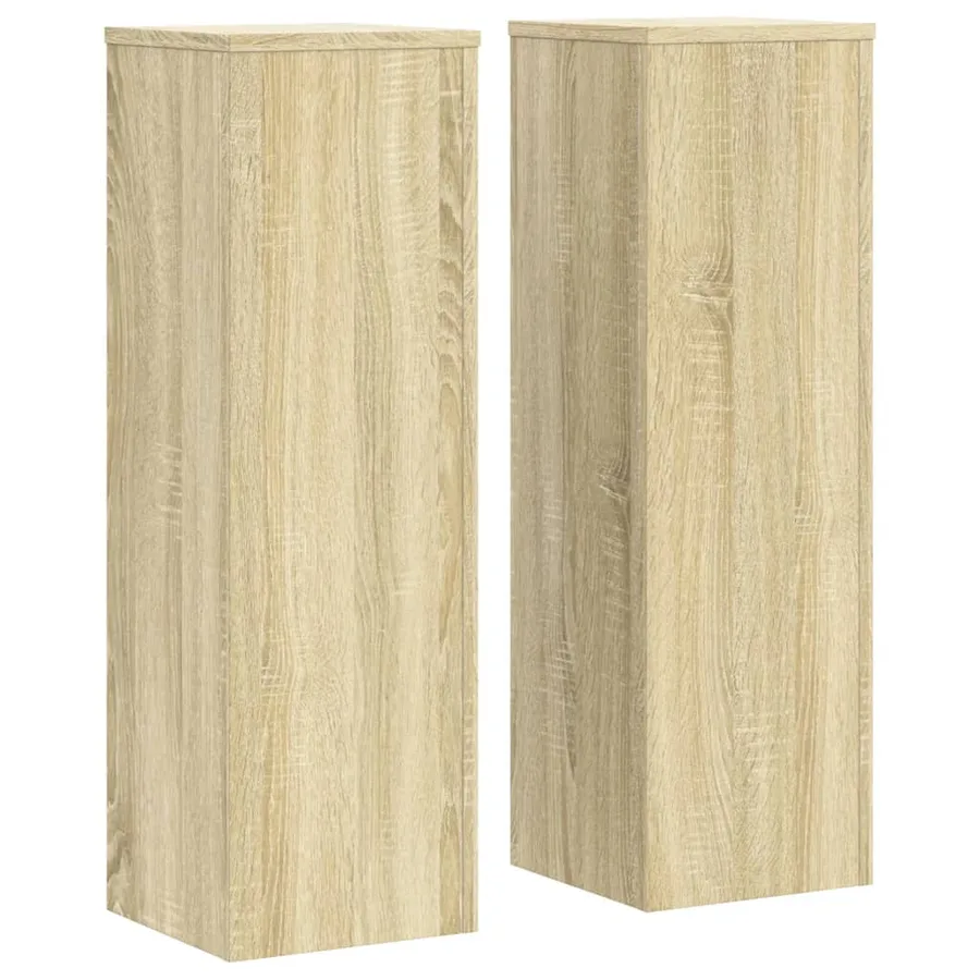 Supports pour plantes 2 pcs chêne sonoma bois d'ingénierie - 2