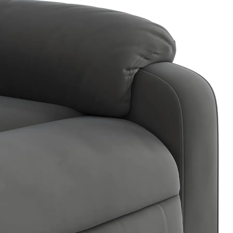 Fauteuil inclinable gris foncé tissu microfibre - 12