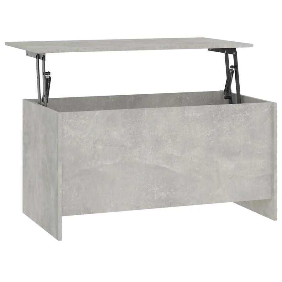 Table basse gris béton 102x55,5x52,5 cm bois d'ingénierie - 2