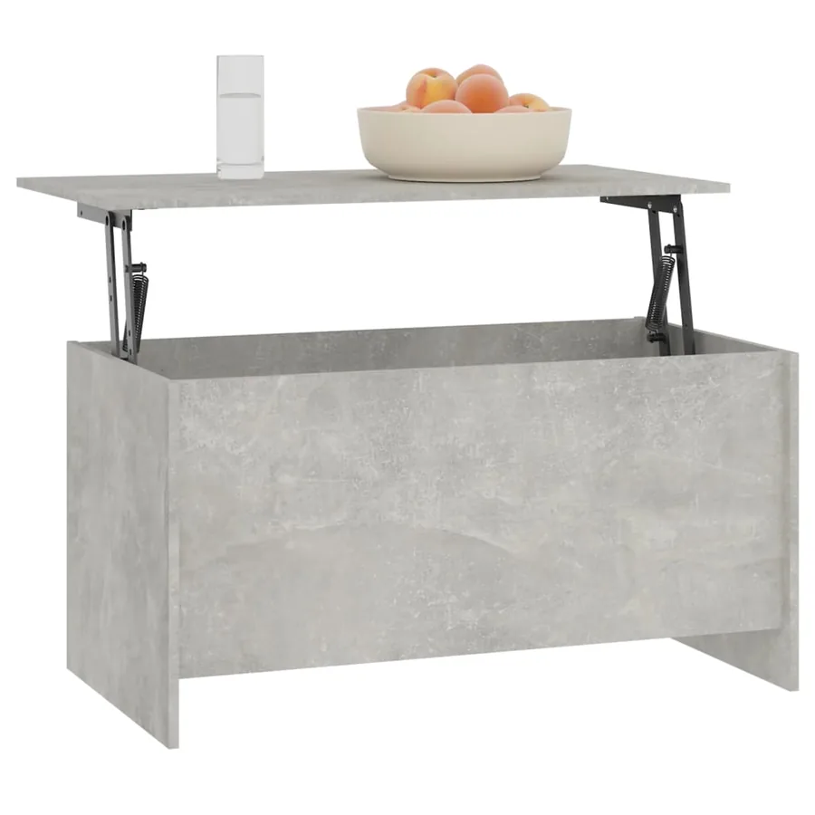 Table basse gris béton 102x55,5x52,5 cm bois d'ingénierie - 7