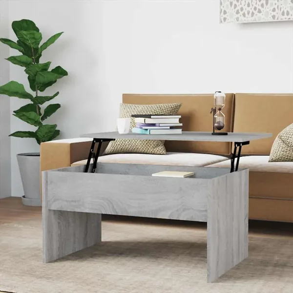 Table basse Sonoma gris 80x50,5x41,5 cm Bois d'ingénierie