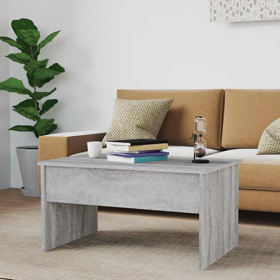 Table basse Sonoma gris 80x50,5x41,5 cm Bois d'ingénierie - 8