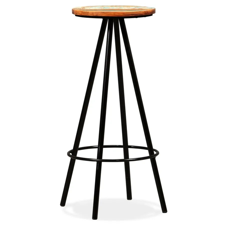Ensemble de bar 7 pcs Bois massif recyclé - 8
