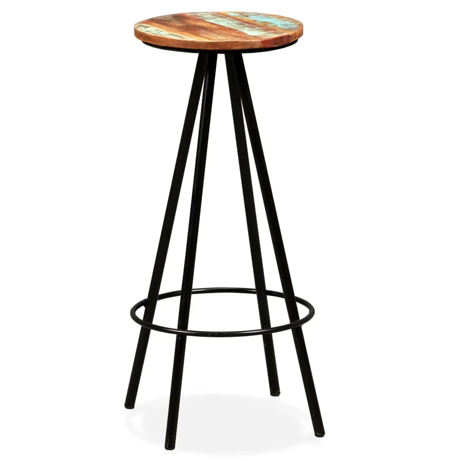 Ensemble de bar 7 pcs Bois massif recyclé - 9