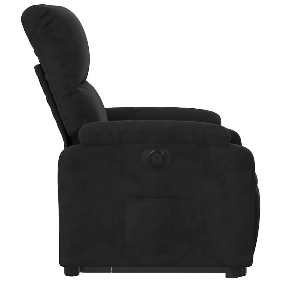 Fauteuil inclinable électrique noir tissu microfibre - 10