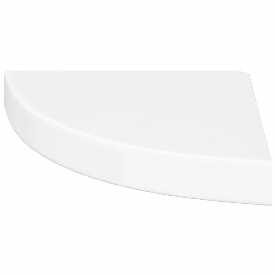 Étagères d'angle flottantes 2 pièces Blanc brillant 25 x 25 x 3,8 cm MDF - 6