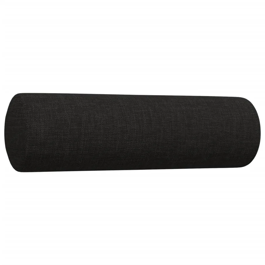 Ensemble de canapés 3 pcs avec coussins décoratifs noir tissu - 7