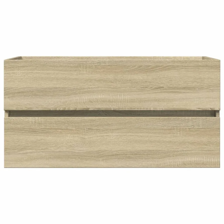 Ensemble de meubles de bain 2pcs céramique et bois d'ingénierie - 5