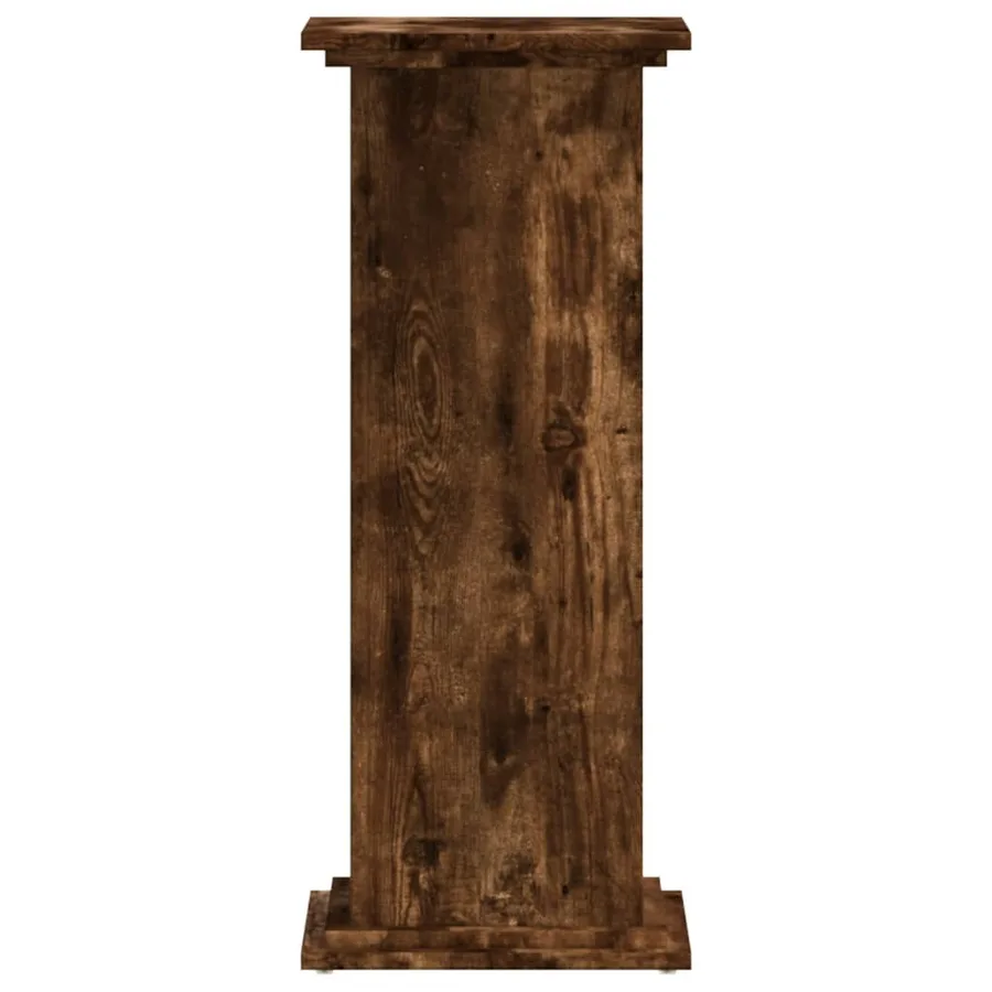 Support pour plantes chêne fumé 33x33x80 cm bois d'ingénierie - 5