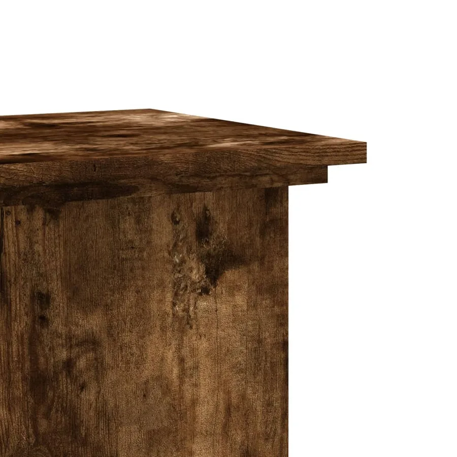 Support pour plantes chêne fumé 33x33x80 cm bois d'ingénierie - 6