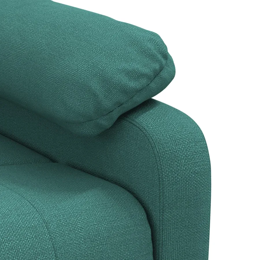 Fauteuil électrique de massage Vert foncé Tissu - 9