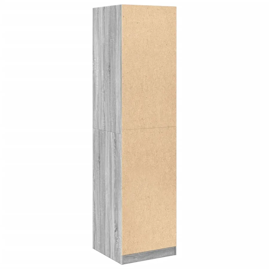 Garde-robe gris sonoma 50x50x200 cm bois d'ingénierie - 6