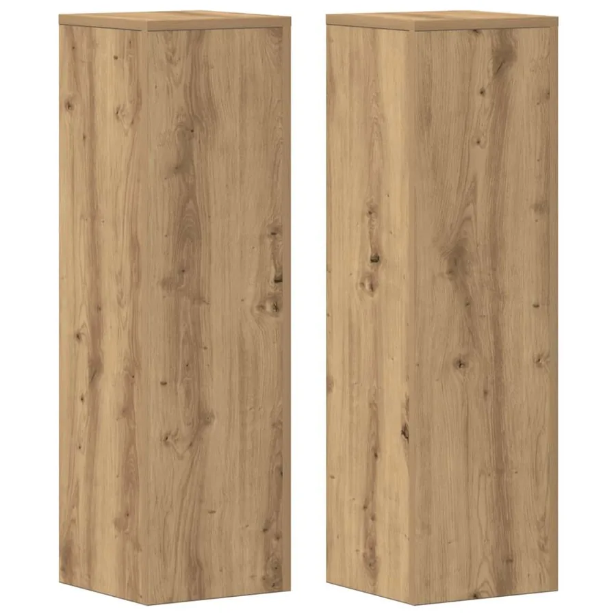 Supports pour plantes 2 pcs chêne artisanal bois d'ingénierie - 2
