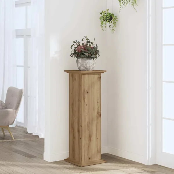 Support pour plantes 33x33x100 cm bois d'ingénierie