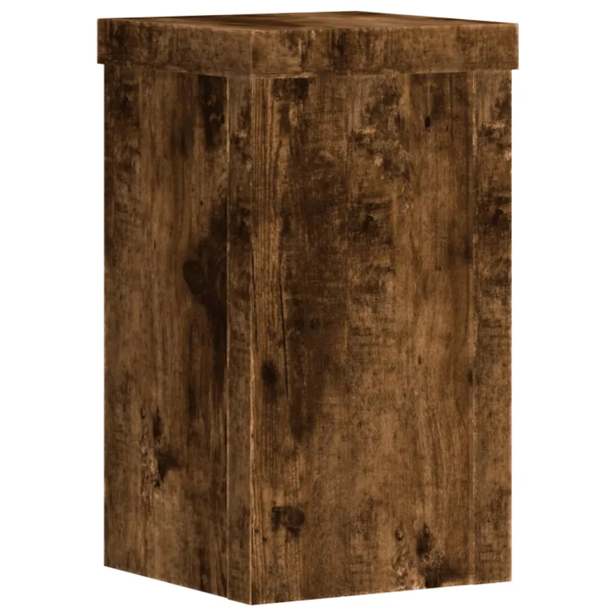 Supports pour plantes 2 pcs chêne fumé bois d'ingénierie - 3