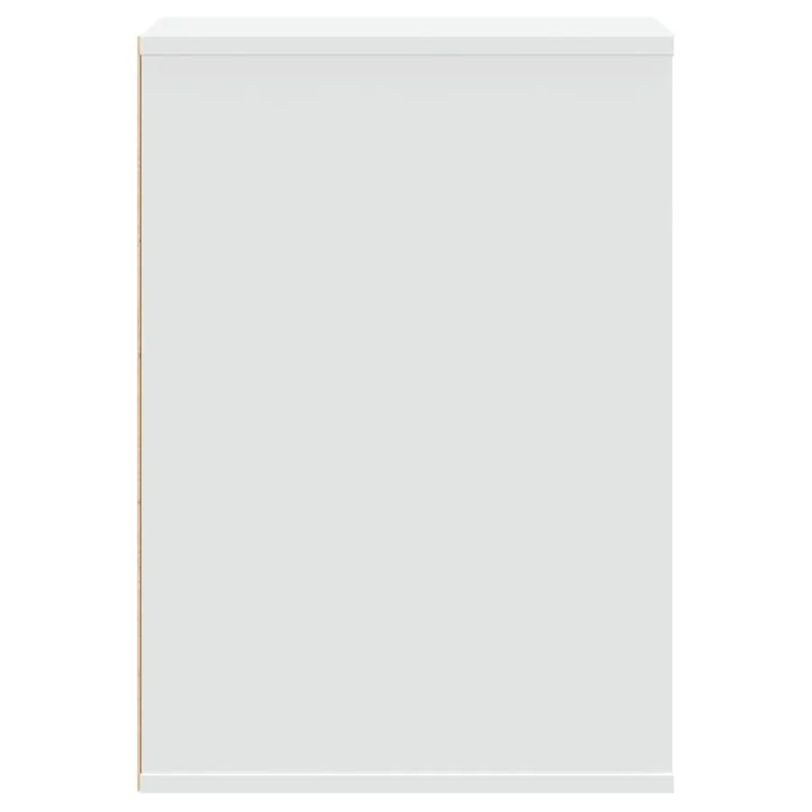 Commode d'angle blanc 40x41x58 cm bois d'ingénierie - 7