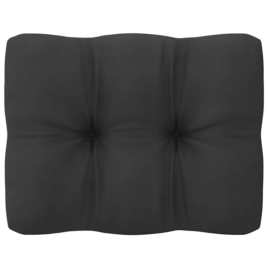 Canapé d'angle de jardin coussins anthracite Bois de pin massif - 10