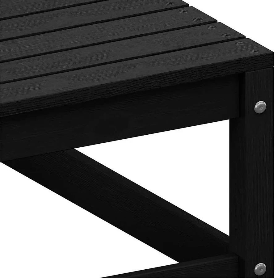 Canapé d'angle de jardin coussins anthracite Bois de pin massif - 7