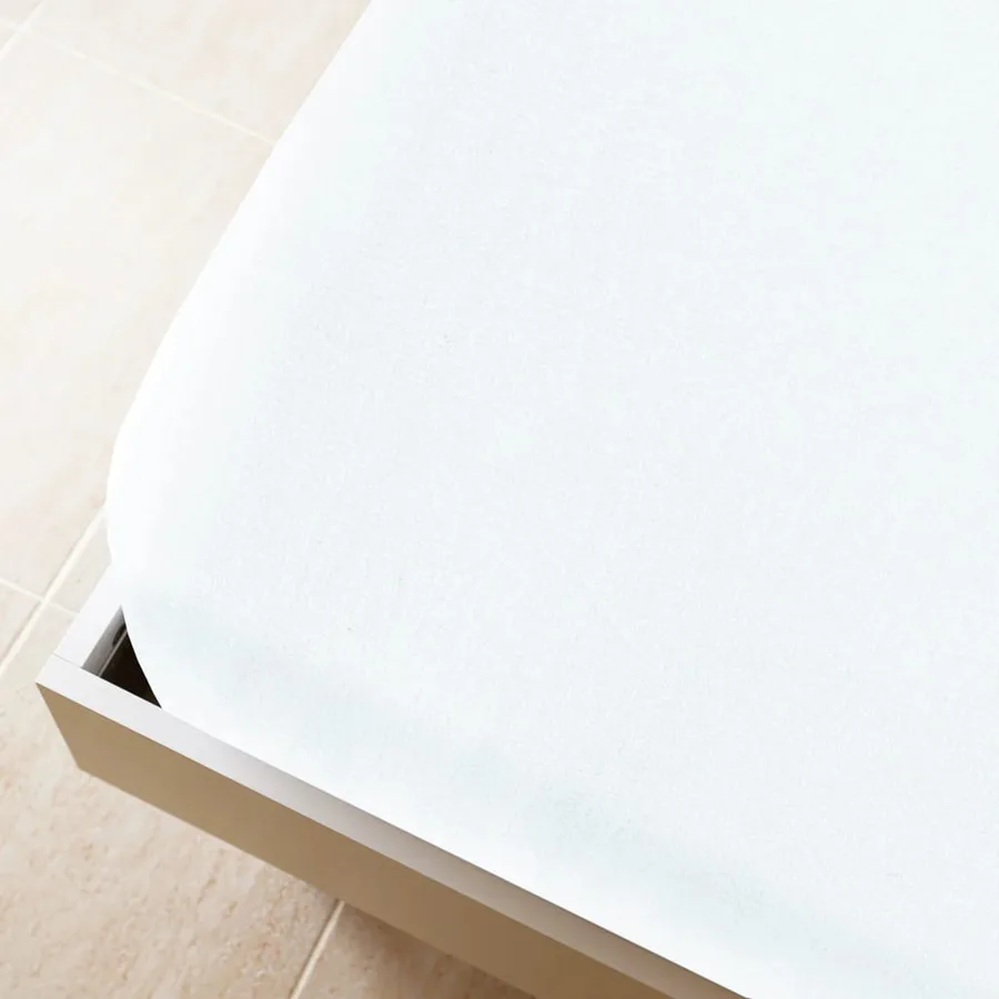 Drap-housse Jersey Blanc 100x200 cm Coton - 2