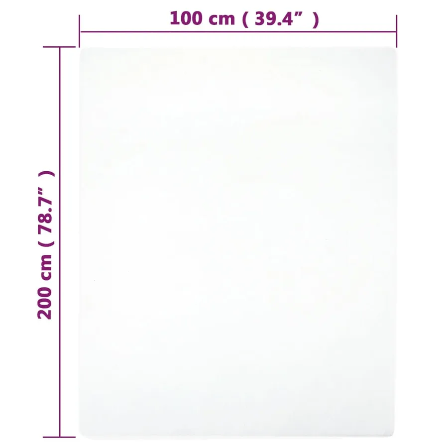 Drap-housse Jersey Blanc 100x200 cm Coton - 4