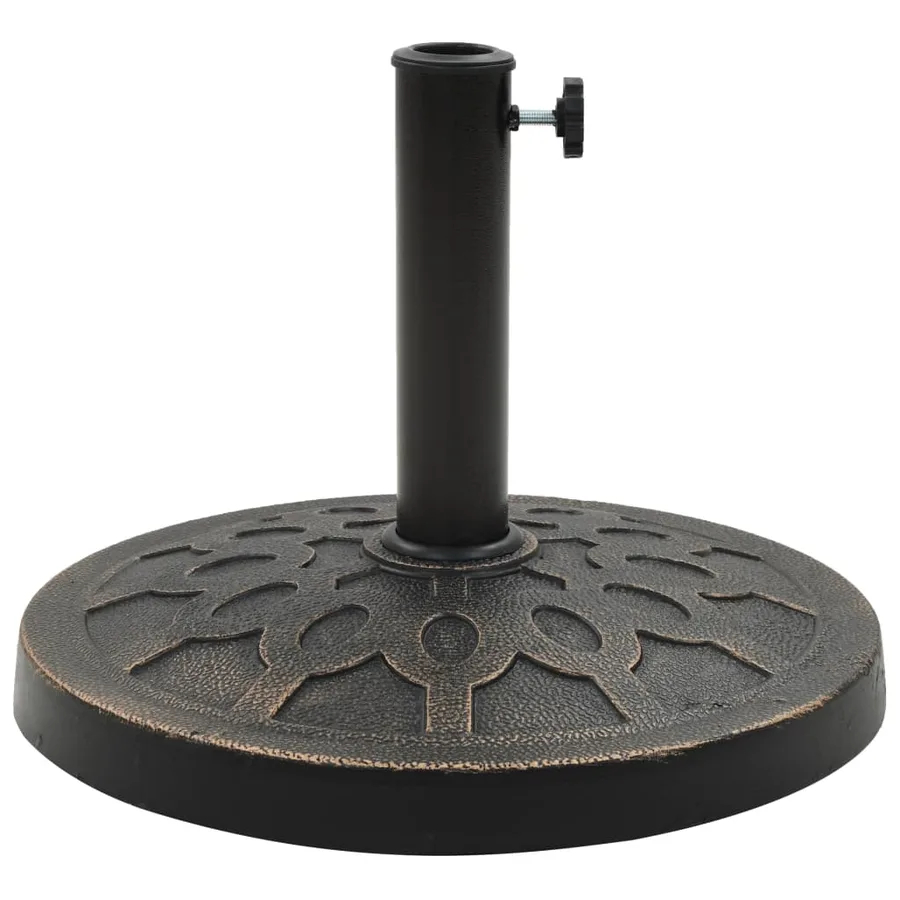 Socle rond de parasol Polyrésine 13 kg Bronze - 2