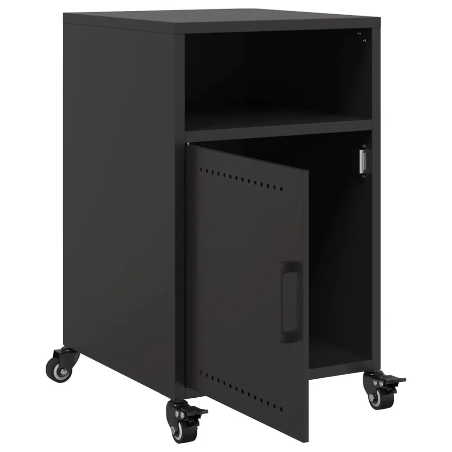 Table de chevet noir 36x39x59 cm acier - 10