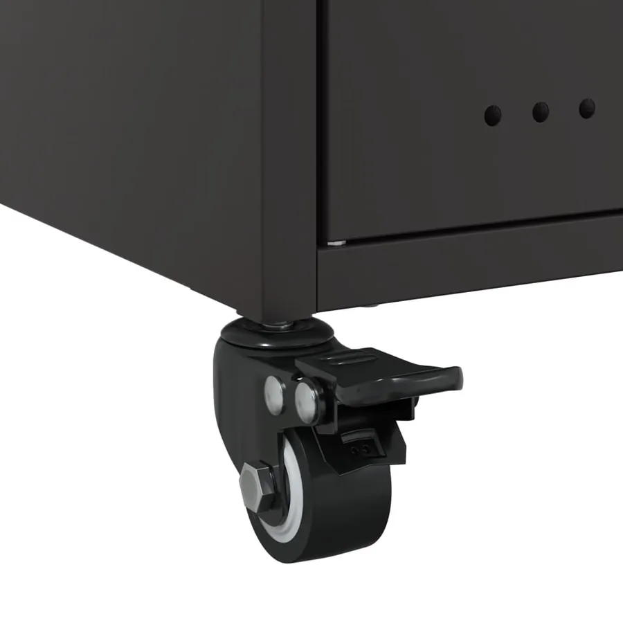 Table de chevet noir 36x39x59 cm acier - 12
