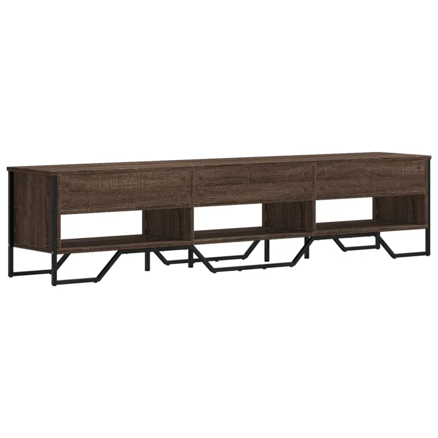 Meuble TV chêne marron 180x34x41 cm bois d'ingénierie - 6
