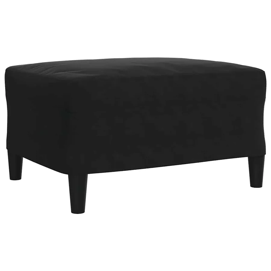 Ensemble de canapés 3pcs et coussins et traversins noir velours - 6