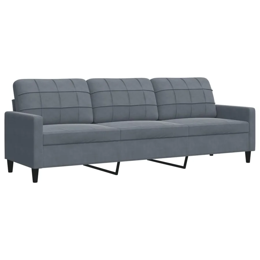 Ensemble de canapés 4 pcs avec coussins et traversins velours - 4