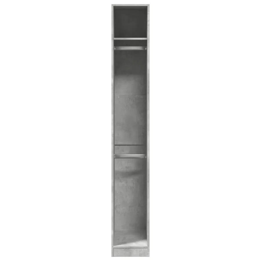 Garde-robe gris béton 30x50x200 cm bois d'ingénierie - 4