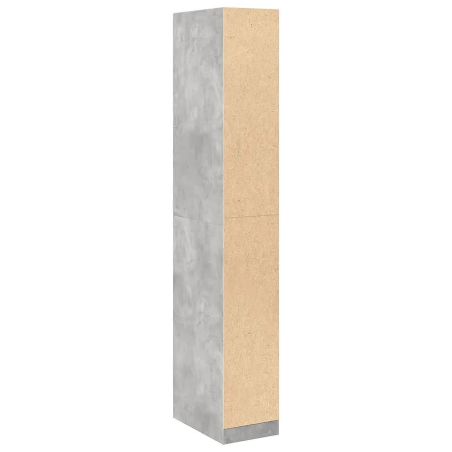 Garde-robe gris béton 30x50x200 cm bois d'ingénierie - 6