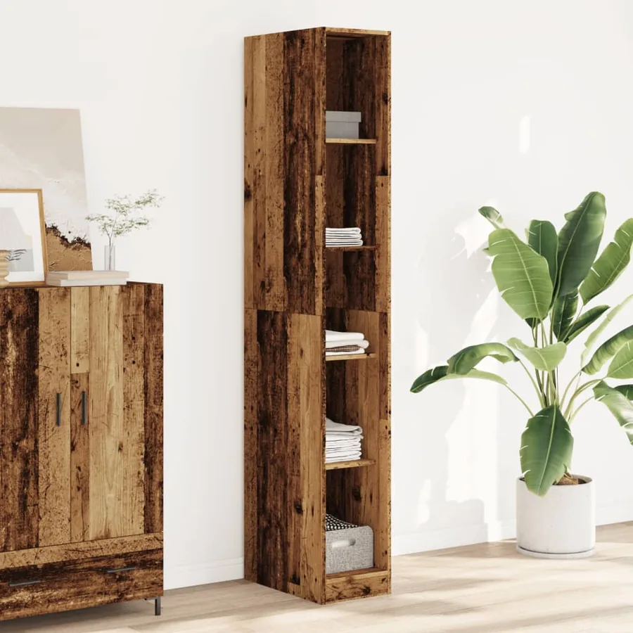 Garde-robe vieux bois 30x50x200 cm bois d'ingénierie