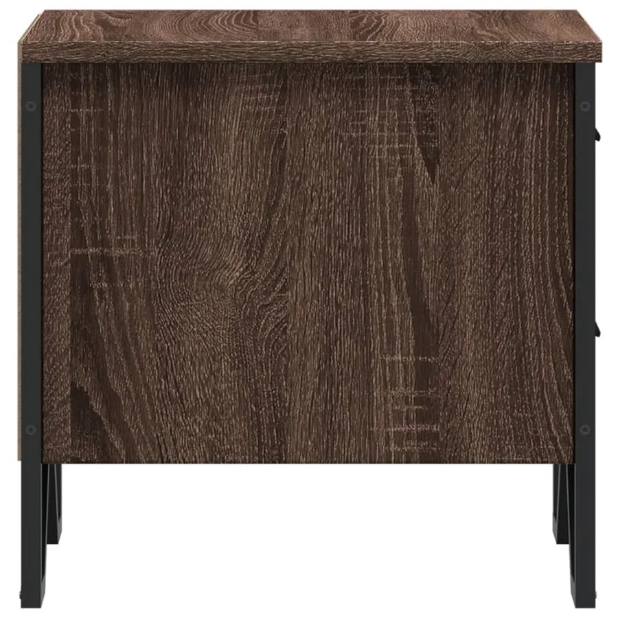Table de chevet chêne marron 40x41x40 cm bois d’ingénierie - 7